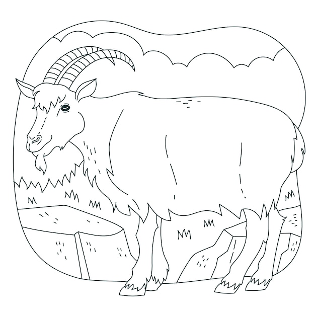 Free Vector hand drawn animal outline illustration