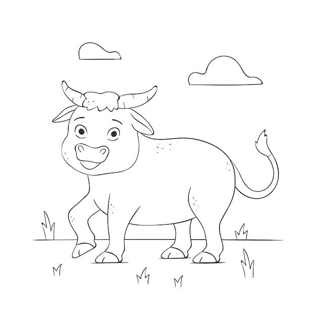 Free Vector hand drawn animal outline illustration