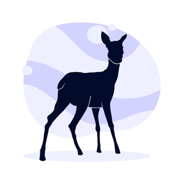 Free vector hand drawn animal silhouette illustration