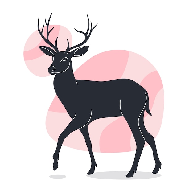 Free Vector hand drawn animal silhouette illustration