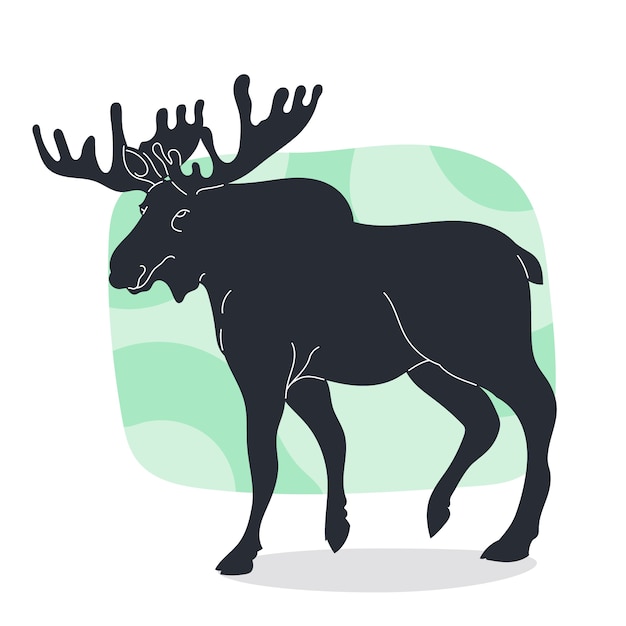 Free Vector hand drawn animal silhouette illustration