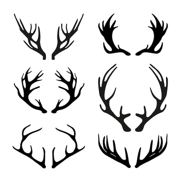 Free Vector hand drawn antler silhouette