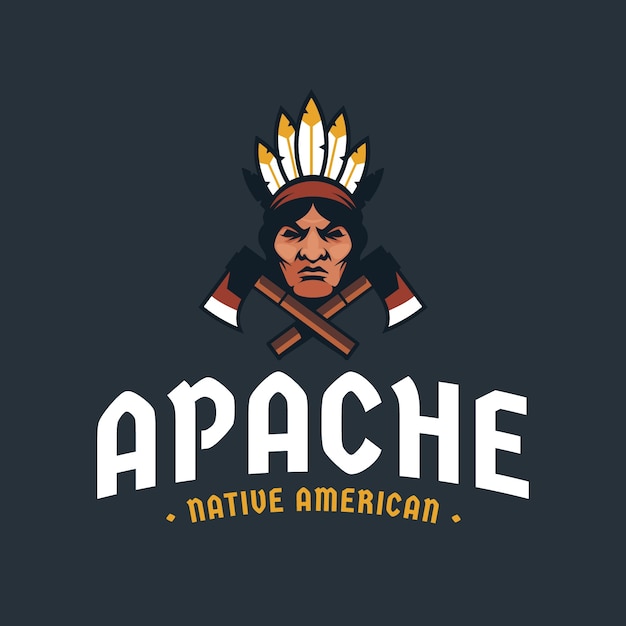 Free Vector hand drawn apache logo design