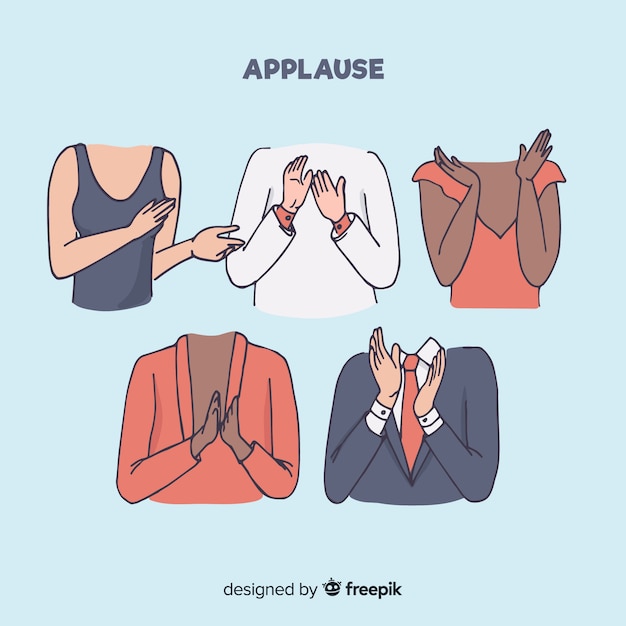 Free Vector hand drawn applause collection