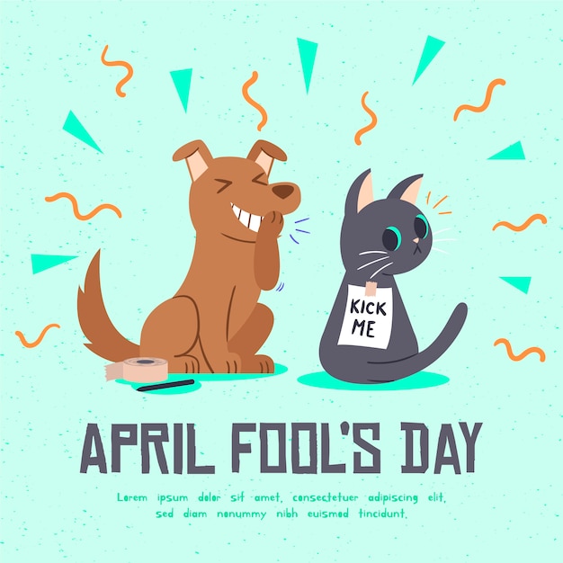 Free Vector hand drawn april fools day