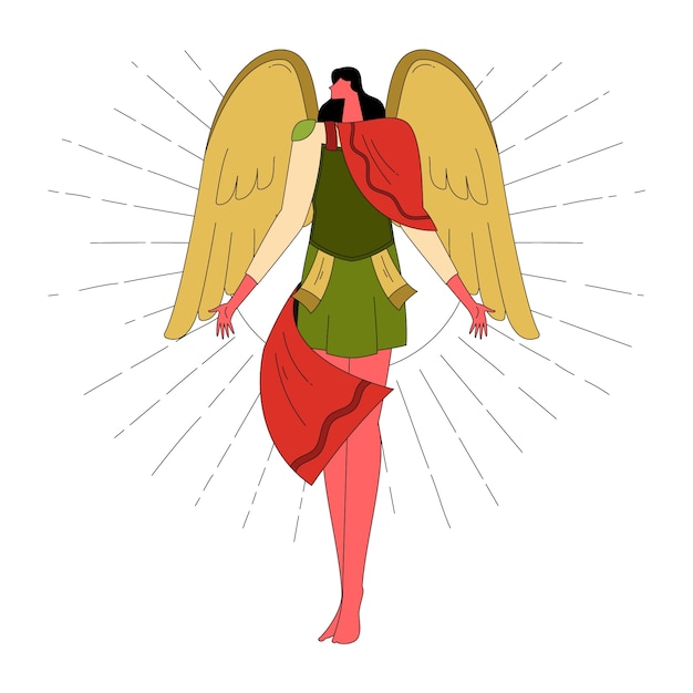 Free Vector hand drawn archangel illustration