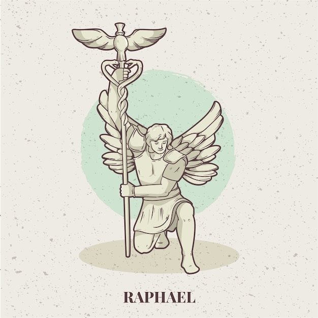 Free Vector hand drawn archangel illustration