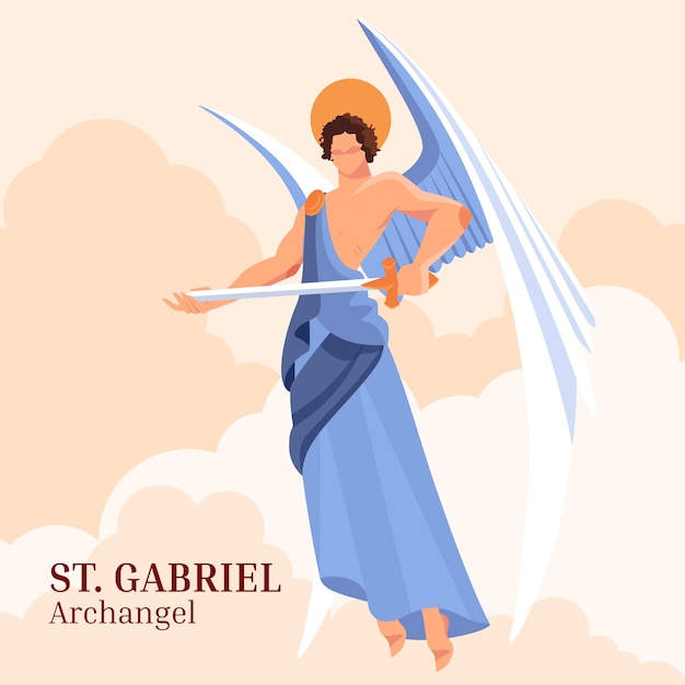 Free Vector hand drawn archangel illustration