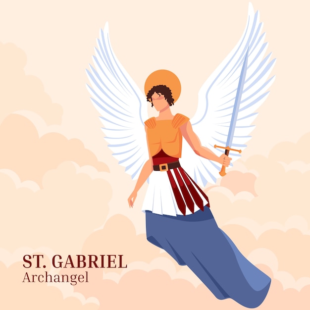 Free Vector hand drawn archangel illustration