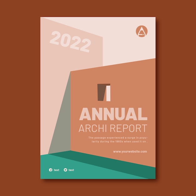 Hand drawn architect annual report template