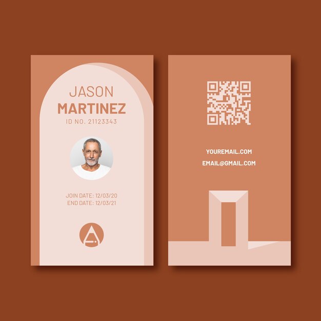 Hand drawn architect template id card