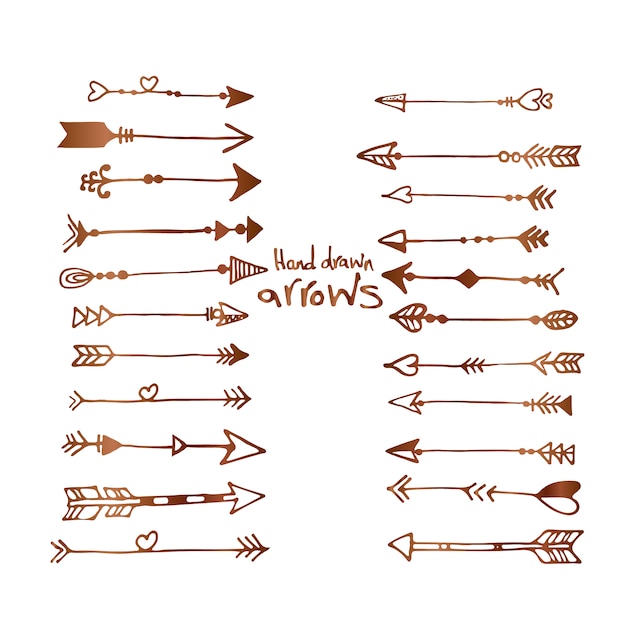 Free vector hand drawn arrows collection