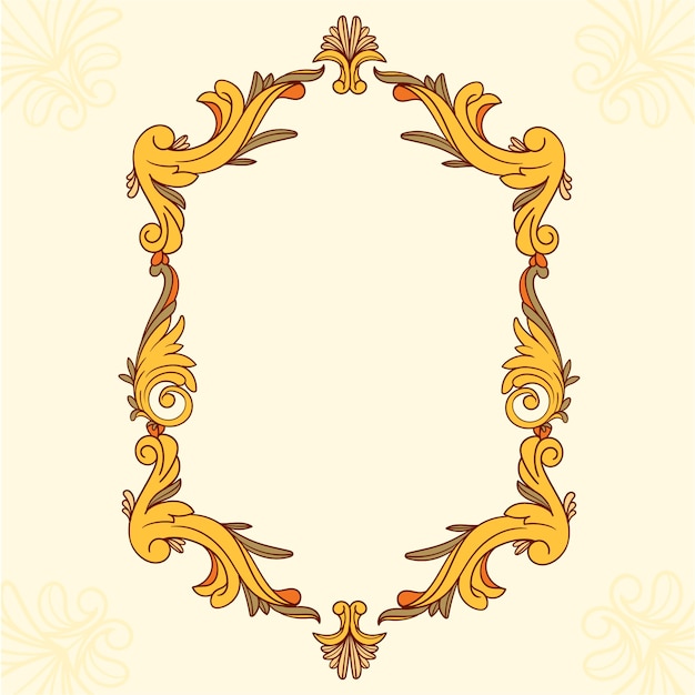 Hand drawn art nouveau frame