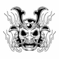 Free vector hand drawn asian style tattoo illustration