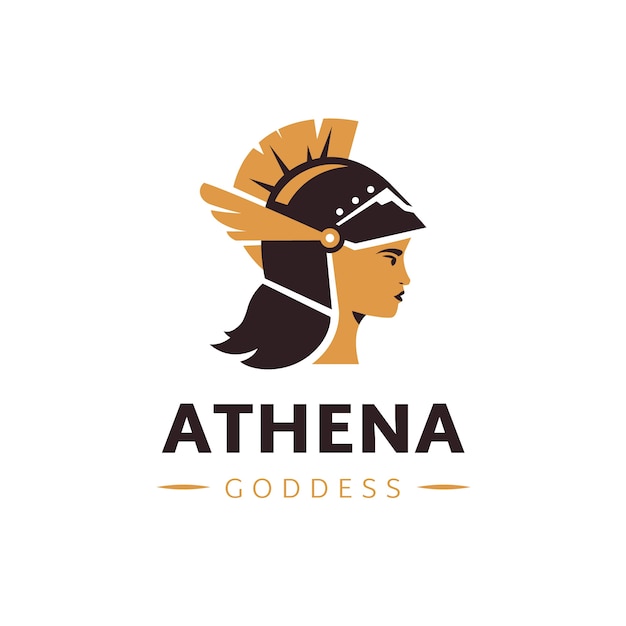 Free Vector hand drawn athena logo design