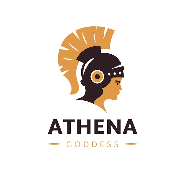 Hand drawn athena logo design