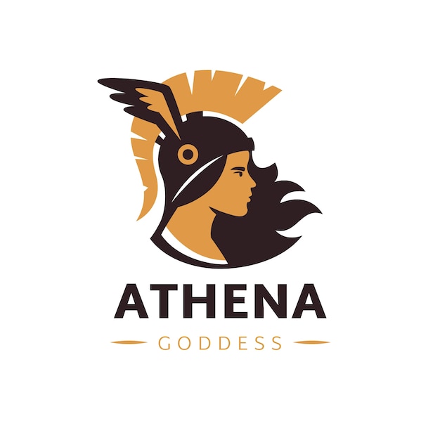 Free Vector hand drawn athena logo design