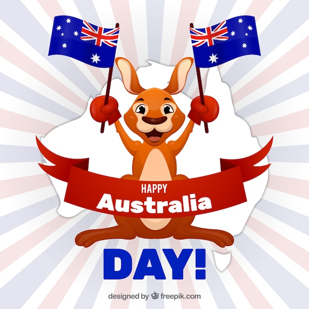 Free Vector hand drawn australia day background