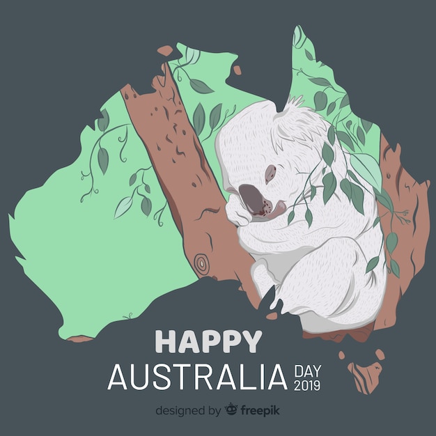 Hand drawn australia day background