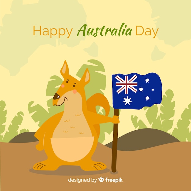 Hand drawn australia day background