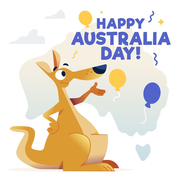 Hand drawn australia day concept