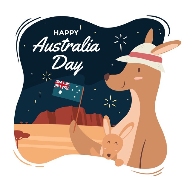 Hand-drawn for australia day event