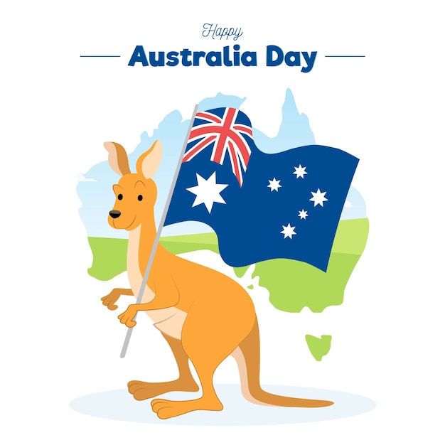 Free Vector hand drawn australia day