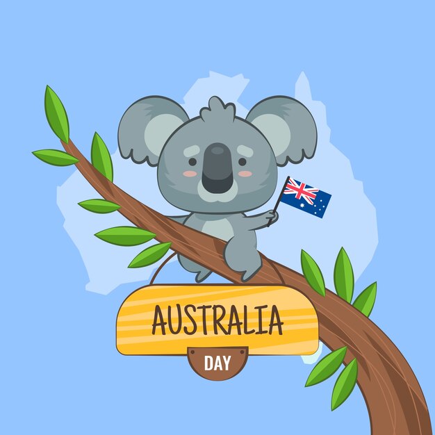 Hand drawn australia day