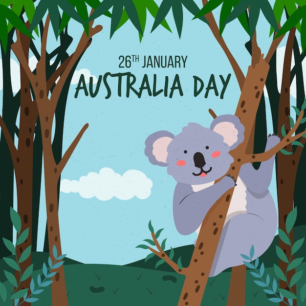 Free Vector hand drawn australia day