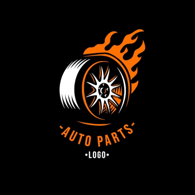 Hand drawn auto parts logo design