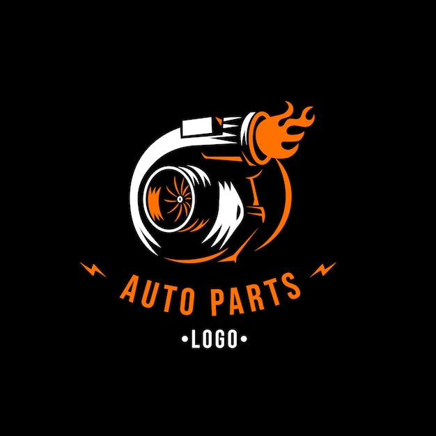 Hand drawn auto parts logo design