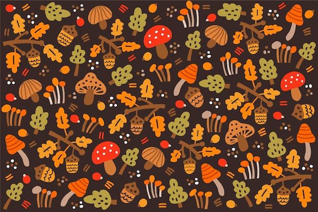 Hand drawn autumn background