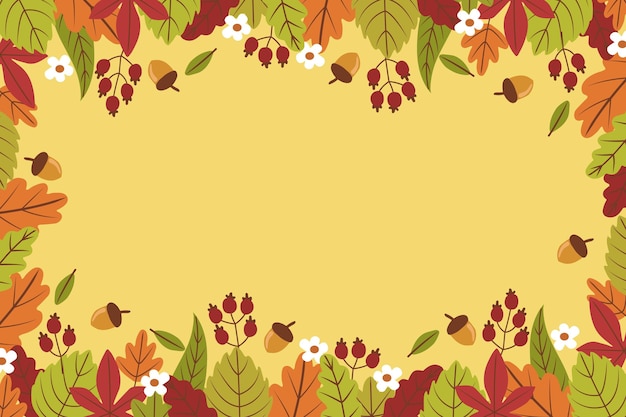 Hand drawn autumn background