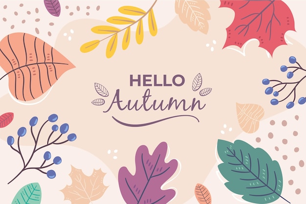 Hand drawn autumn background