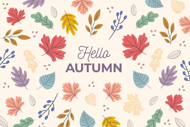 Hand drawn autumn background