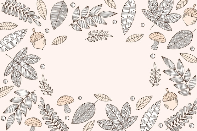 Hand drawn autumn background