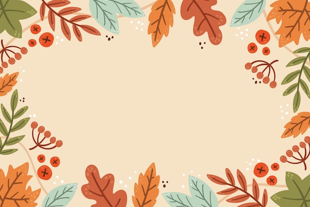 Free vector hand drawn autumn background