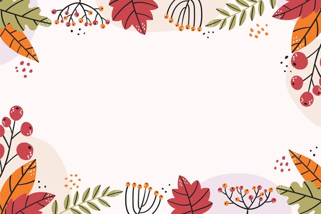 Hand drawn autumn background