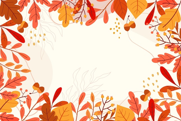 Free vector hand drawn autumn background