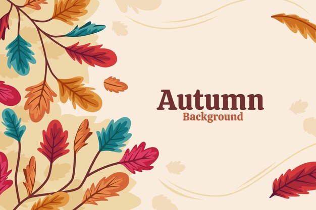 Hand drawn autumn background