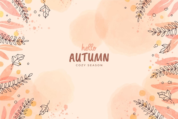 Free Vector hand drawn autumn background