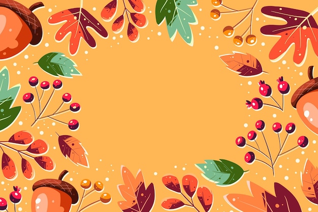 Hand drawn autumn background