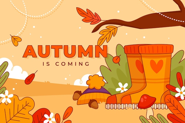 Hand drawn autumn celebration background