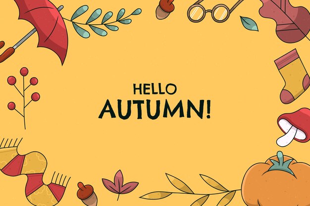 Hand drawn autumn celebration background