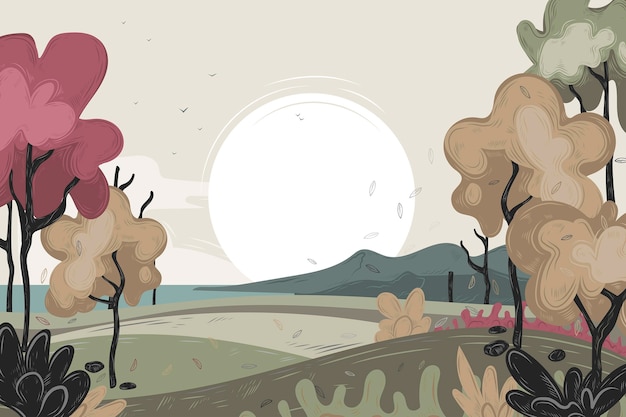 Free vector hand drawn autumn illustration