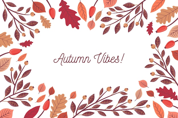 Free Vector hand drawn autumn leaves background