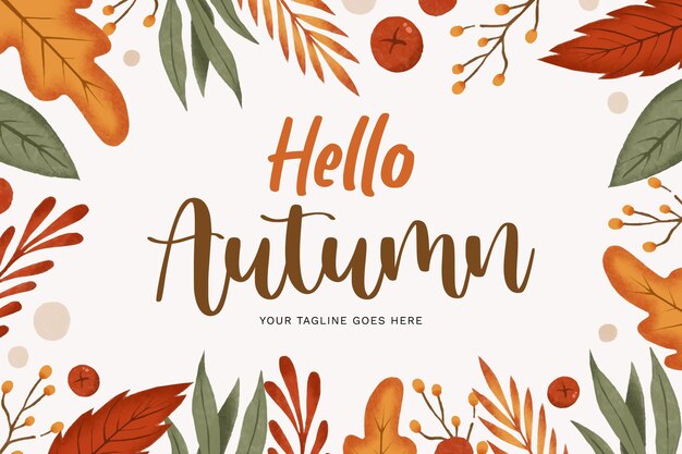 Hand drawn autumn lettering