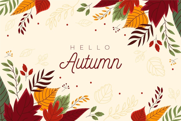 Hand drawn autumn wallpaper