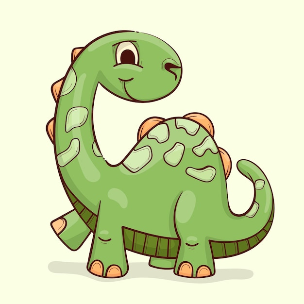 Free Vector hand drawn baby dinosaur