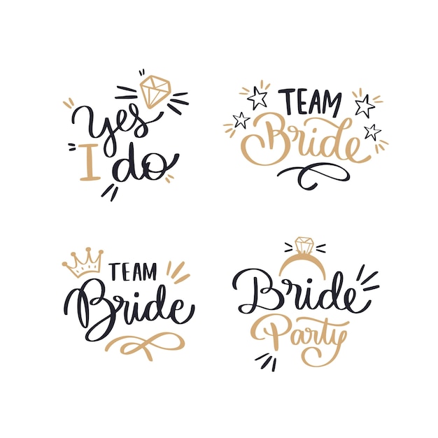 Hand drawn bachelorette letterings design